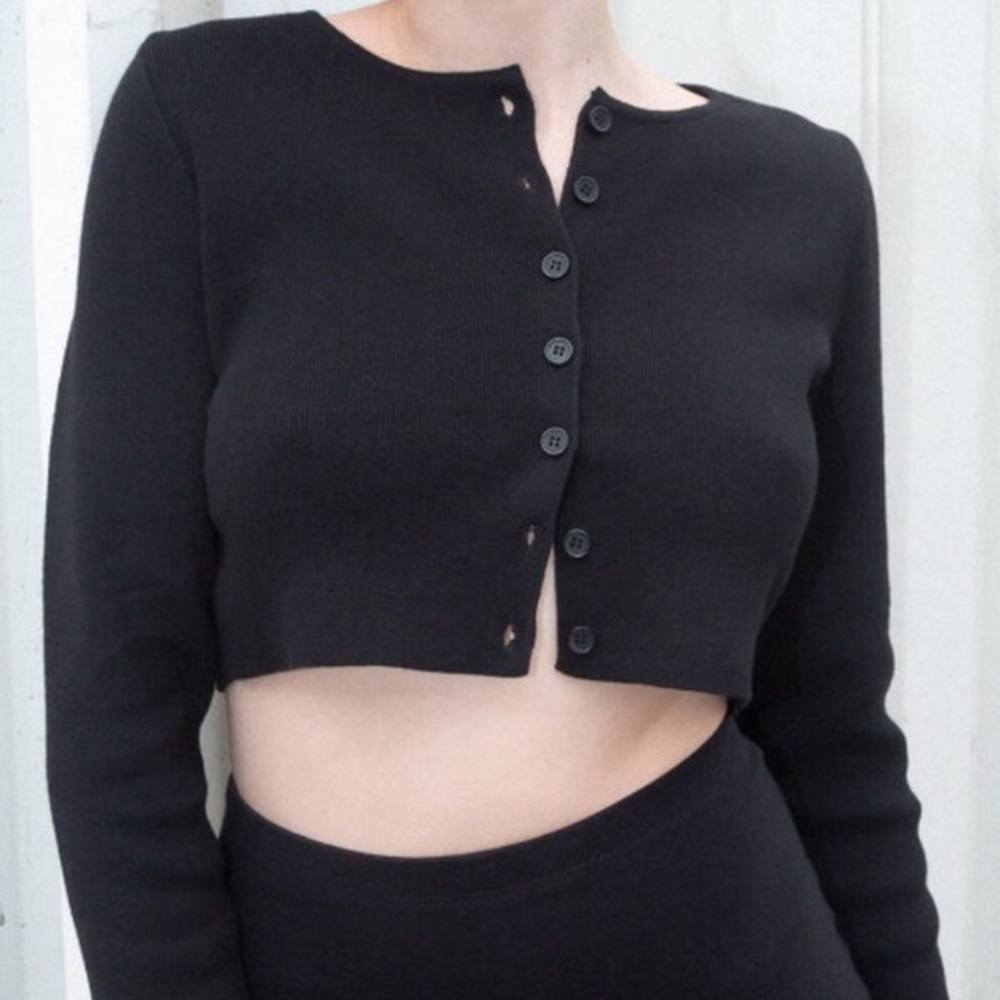 Brandy Melville Black Athelia Cardigan